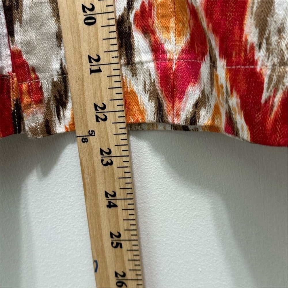Chico's Womens‎ Multicolor Blurred Ikat Alegra Blazer Jacket Sz M Boho Southwest - Picture 7 of 7